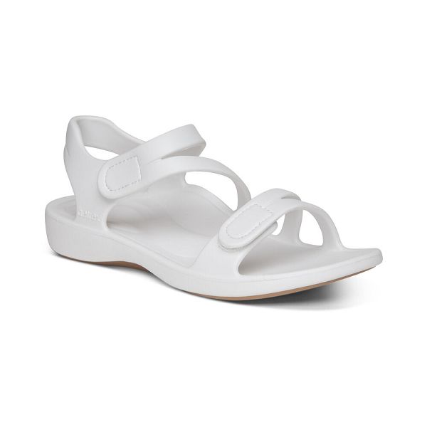 Aetrex Women's Jillian Sport Water-Friendly Sandals White Sandals UK 8078-911